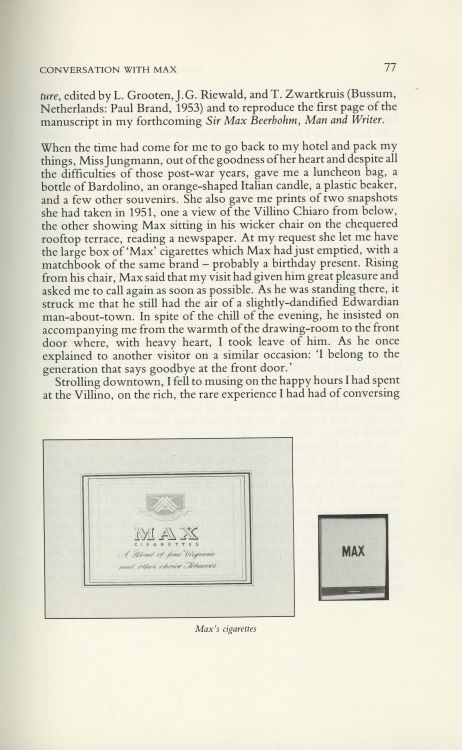 Remembering Max Beerbohm