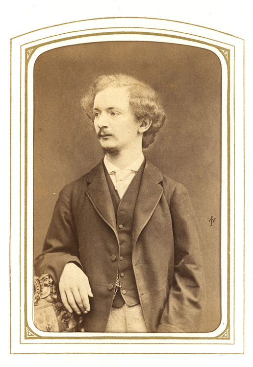 Elliott & Fry. Algernon Charles Swinburne, 1866. Albumen carte-de-visite.