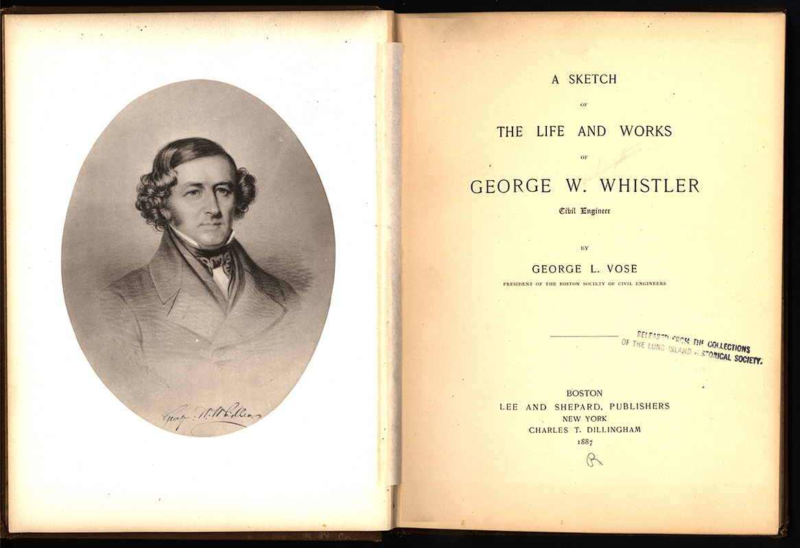 George L. Vose (American, 1831–1910). A Sketch of the Life and Works of George W. Whistler, Civil Engineer. Boston: Lee and Shepard; New York, C. T. Dillingham, 1887. Mark Samuels Lasner Collection.