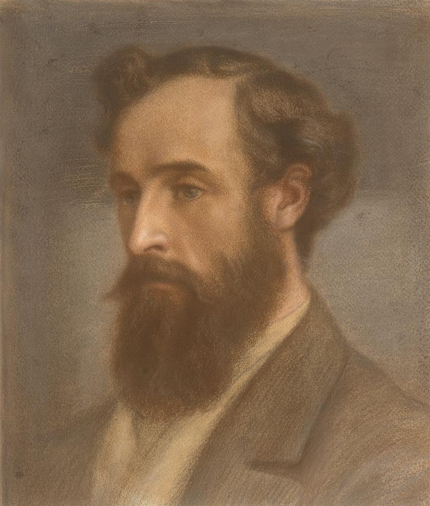 Dante Gabriel Rossetti (British, 1828–1882). Head of Frederick Leyland, 1879. Pastel on paper. Delaware Art Museum, Samuel and Mary R. Bancroft Memorial, 1935. Exhibited Spring 2021.
