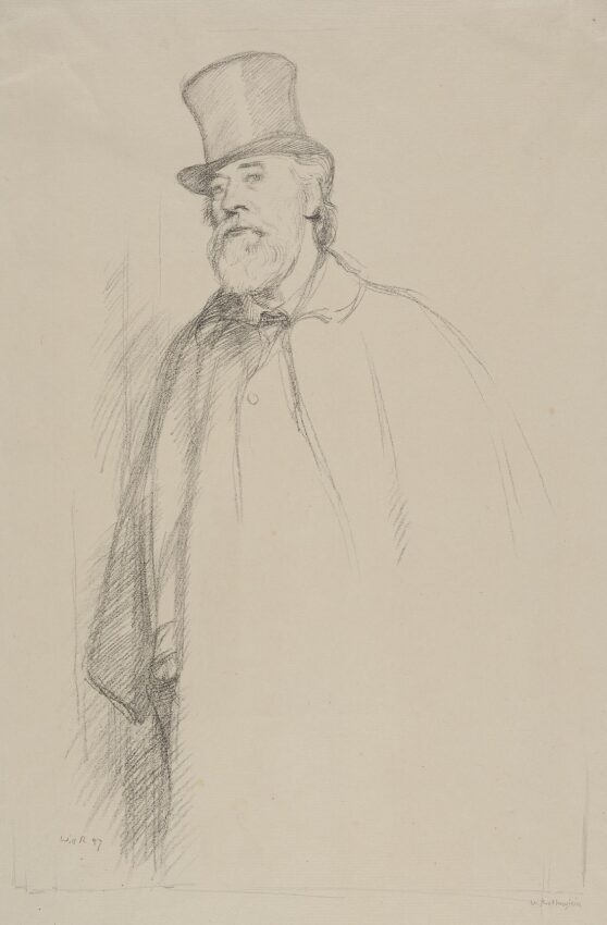Sir William Rothenstein (British, 1872–1945). Professor Alphonse Legros, 1897. From English Portraits, part VII. Lithograph on paper. Mark Samuels Lasner Collection.