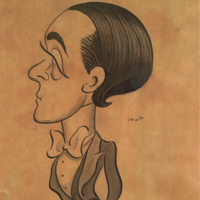 Self-caricature, c. 1900