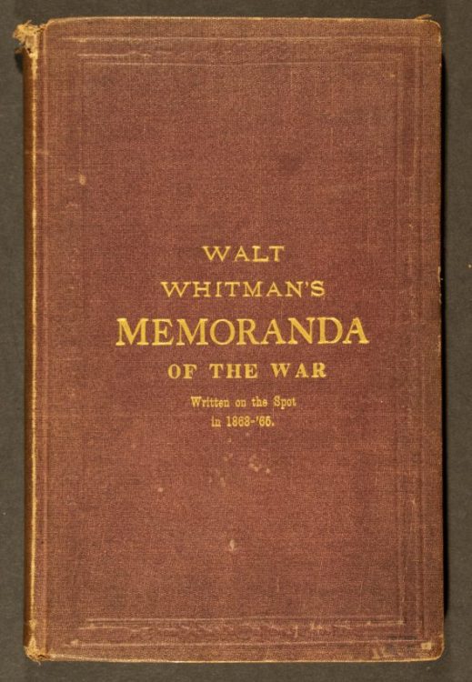Memoranda During the War. Camden: Author’s publication, 1875.