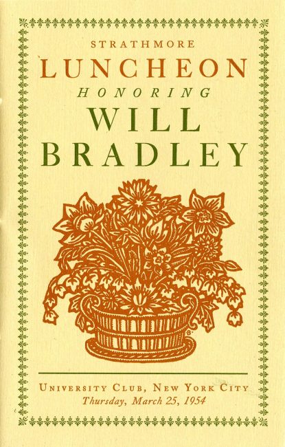 “Strathmore Luncheon Honoring Will Bradley,” program
