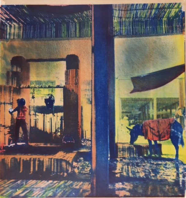 Diane Levell (American, b. 1946), Moroccan Well, 1989, hand colored cyanotype, monoprint. Museums Collections. (courtesy of the artist)